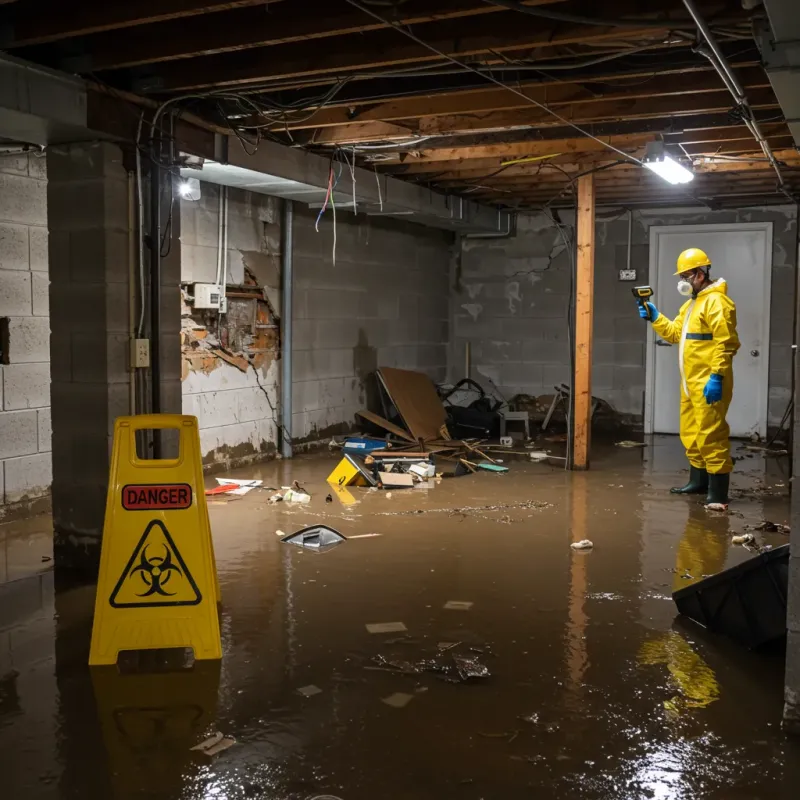 Flooded Basement Electrical Hazard in Buena Vista, PR Property